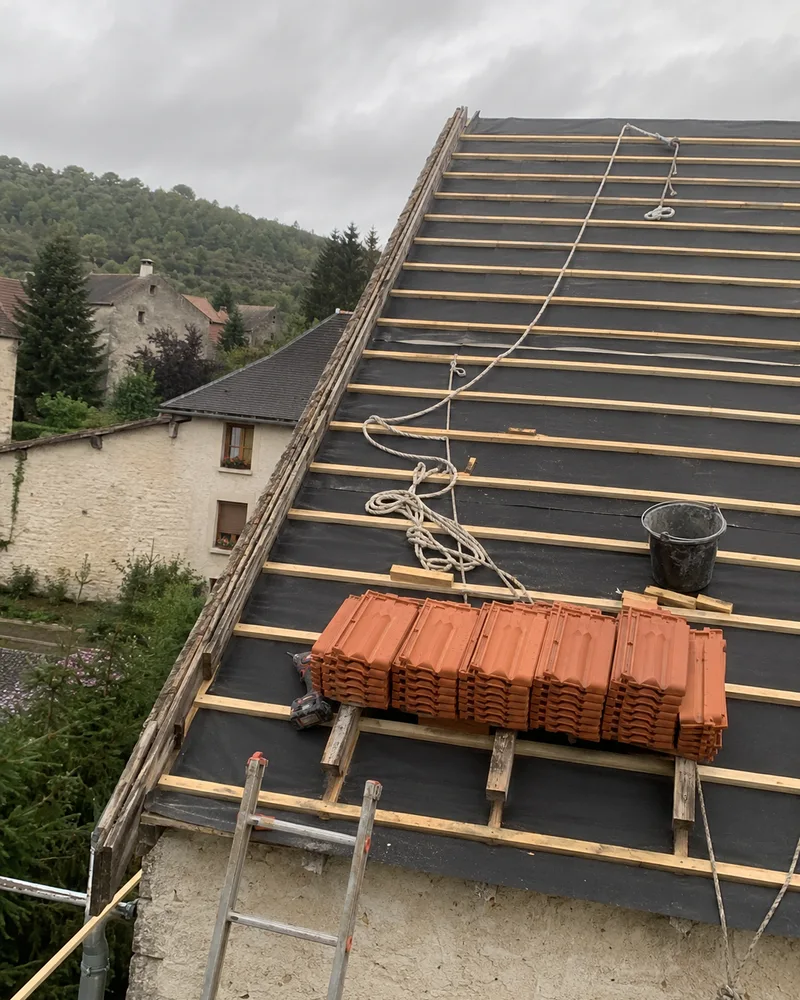 Écran sous-toiture et liteaunage neufs